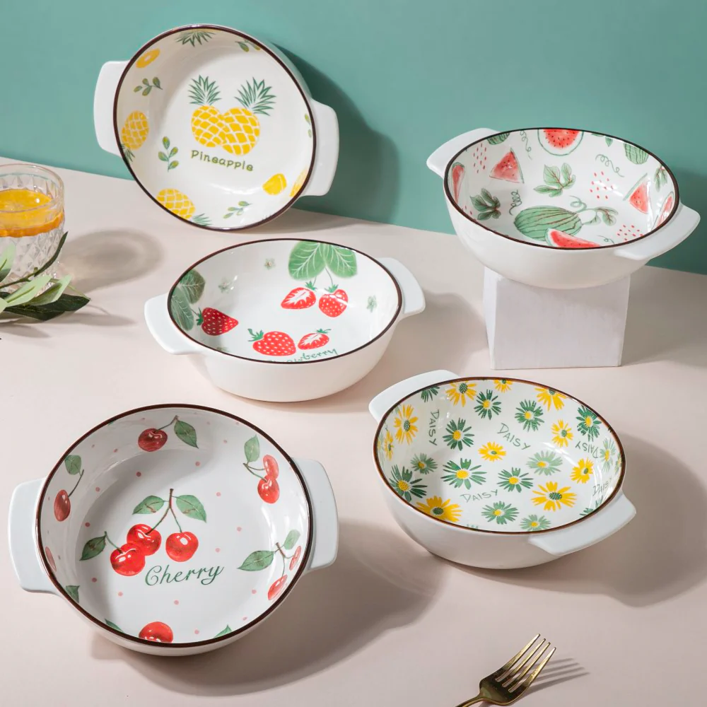 Daisy Baking Bowl With Handles 7.5 Inch 500 ml - Image 6
