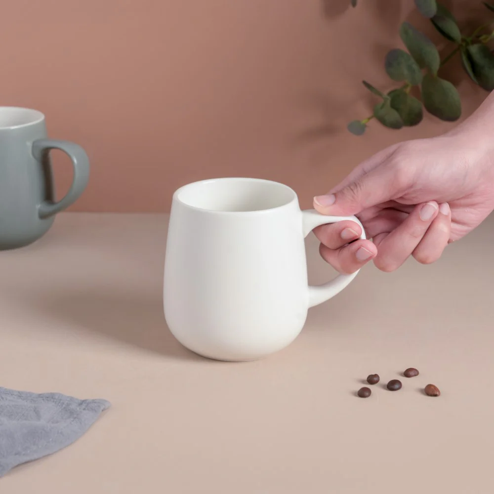 Daisy White Ceramic Cup 250 ml - Image 2