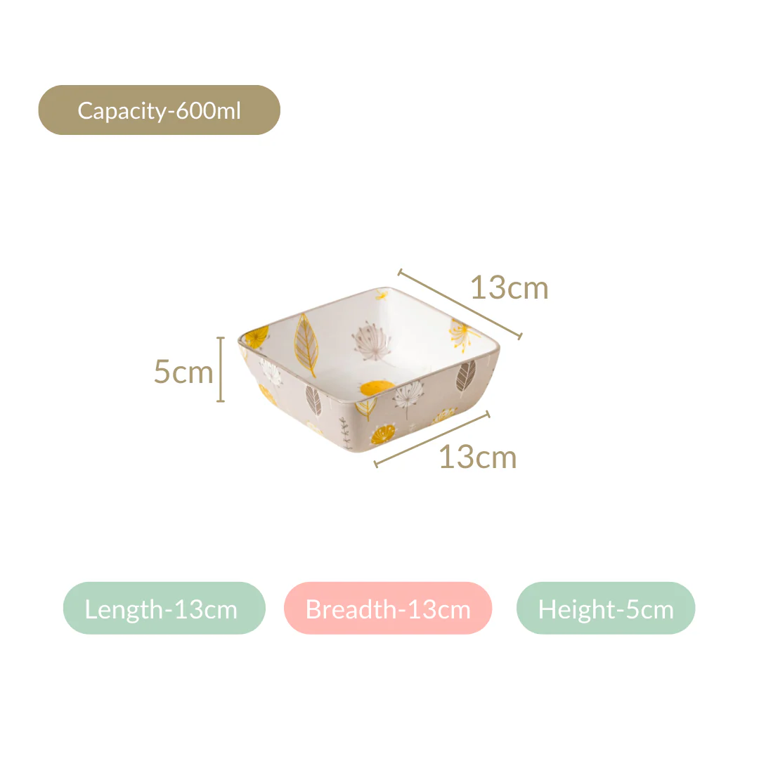 Dandelion Square Snack Bowl Set Of 4 600ml - Image 5