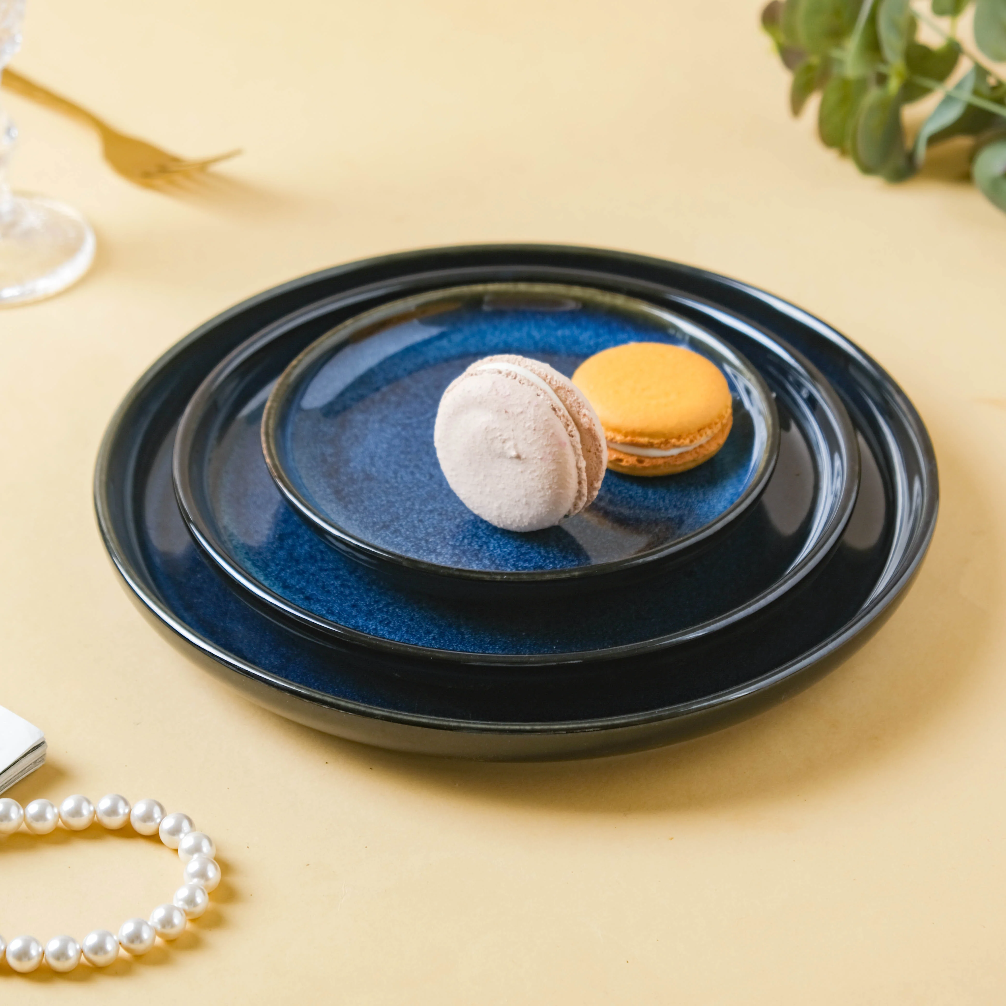 Dark Blue Snack Plate Small - Image 3
