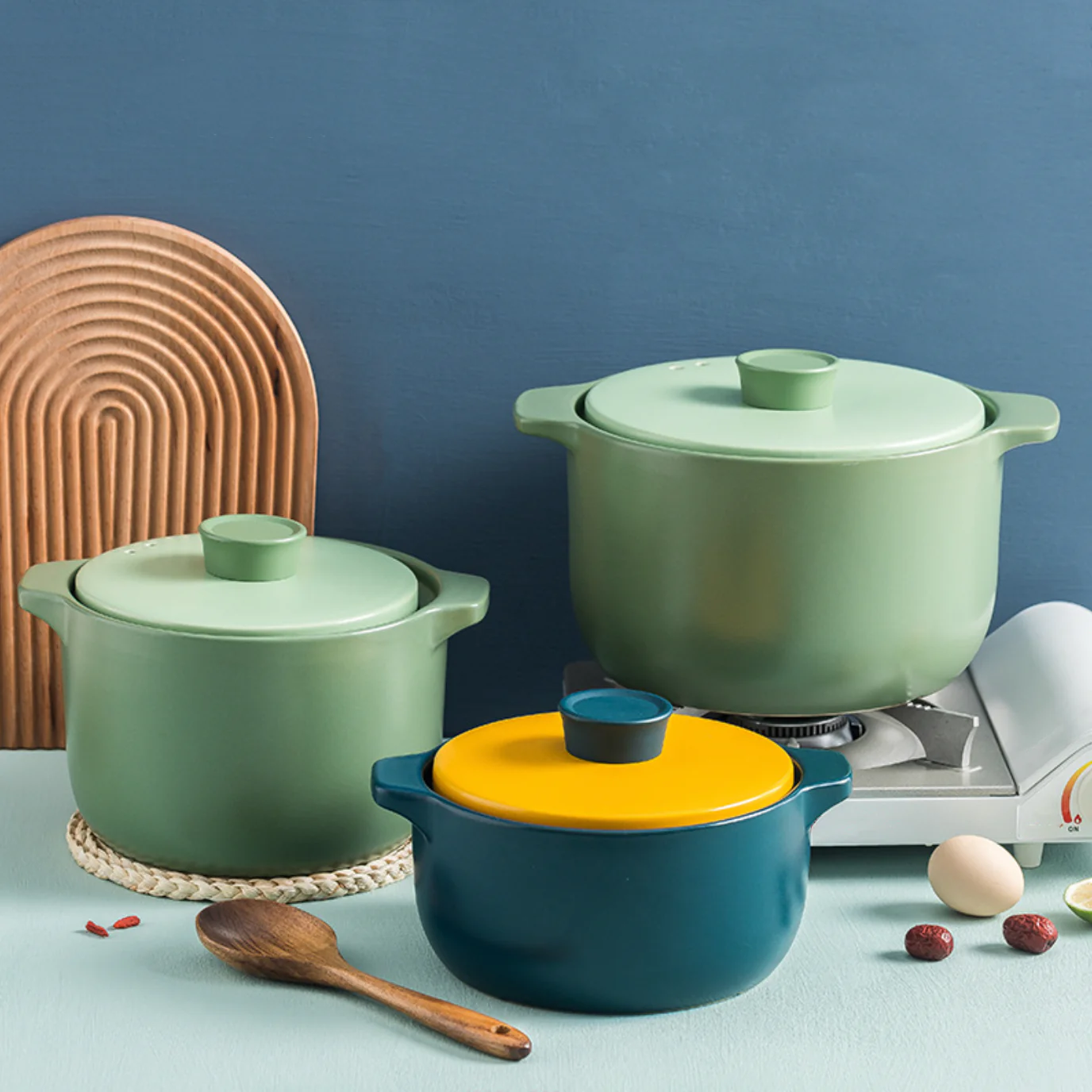 Dark Green Cooking Pot - Image 2