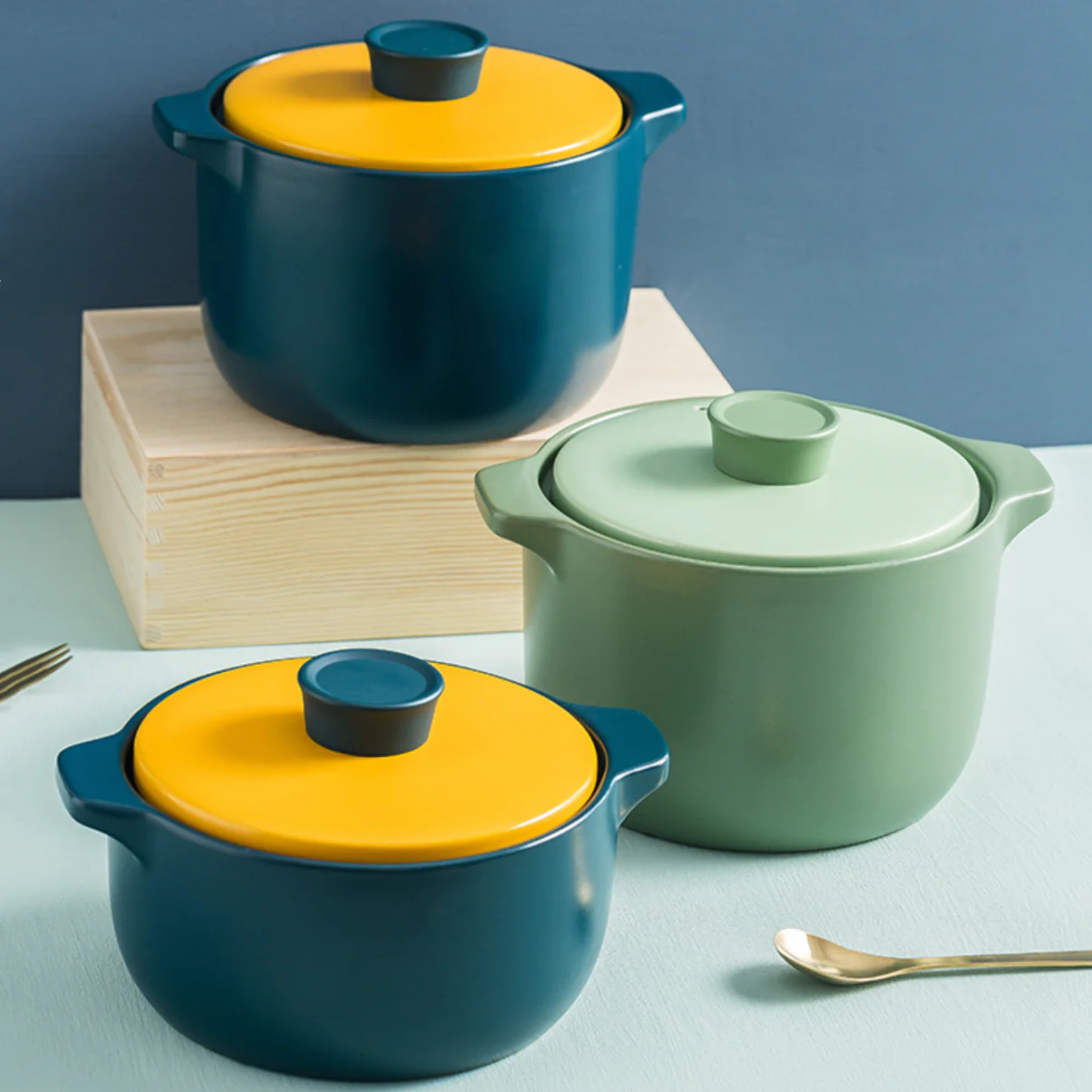 Dark Green Cooking Pot - Image 4