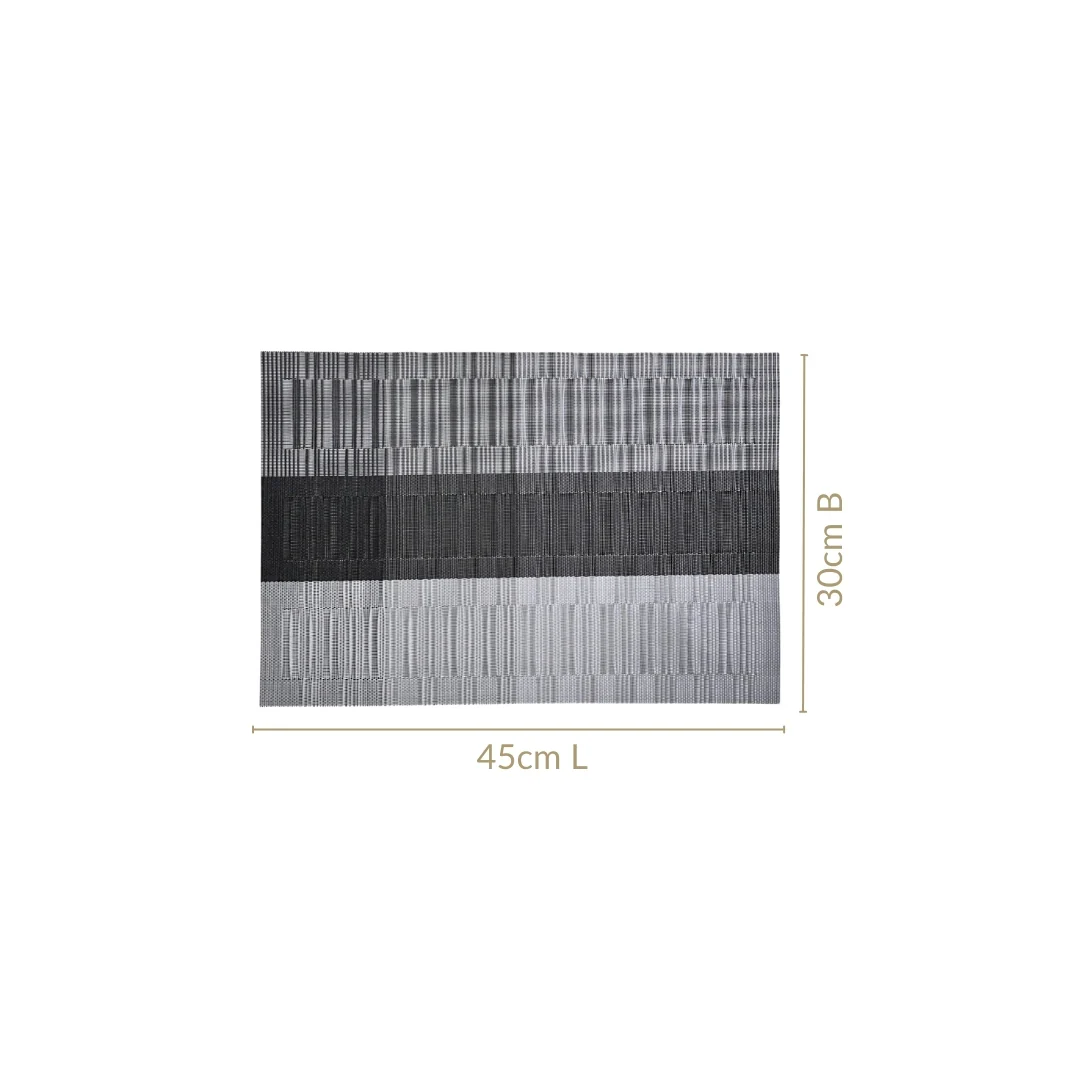 Dark Grey And Black Mat Set Of 6 - Image 4