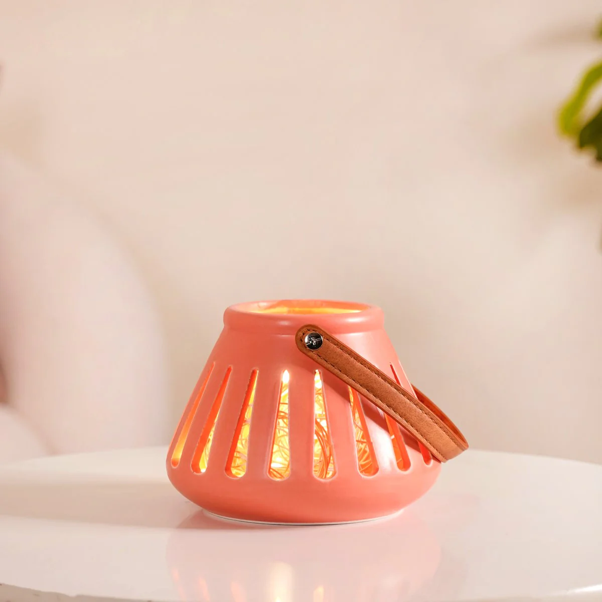Decor Lantern Coral Red Set of 2 - Image 5