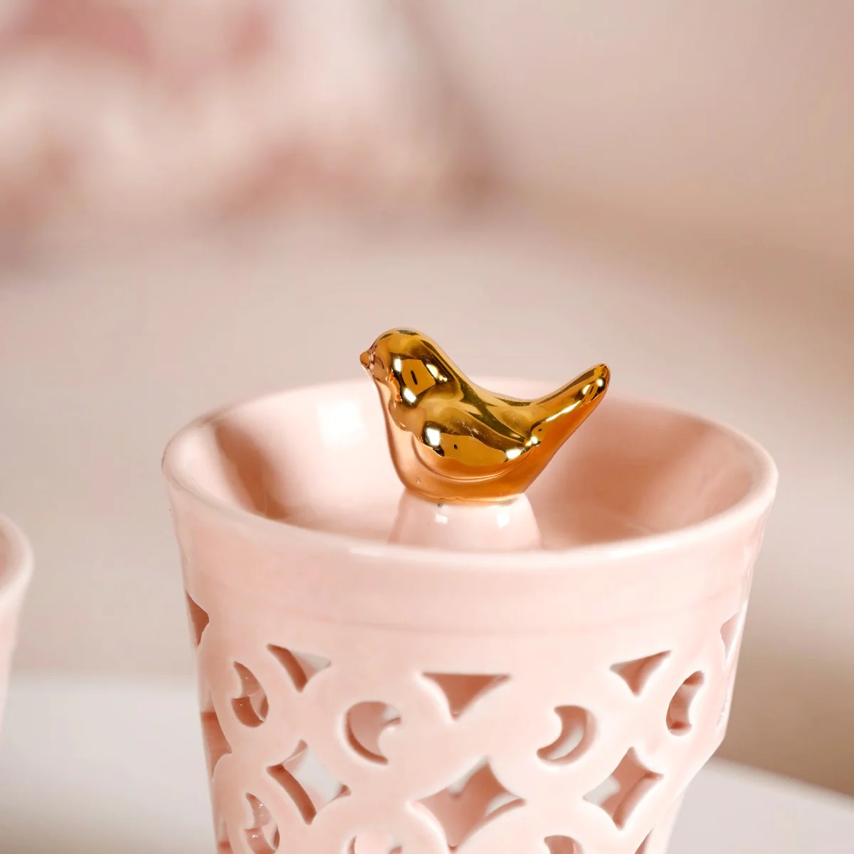 Decorative Ceramic Aroma Diffuser Set Of 2 Pink - Image 9