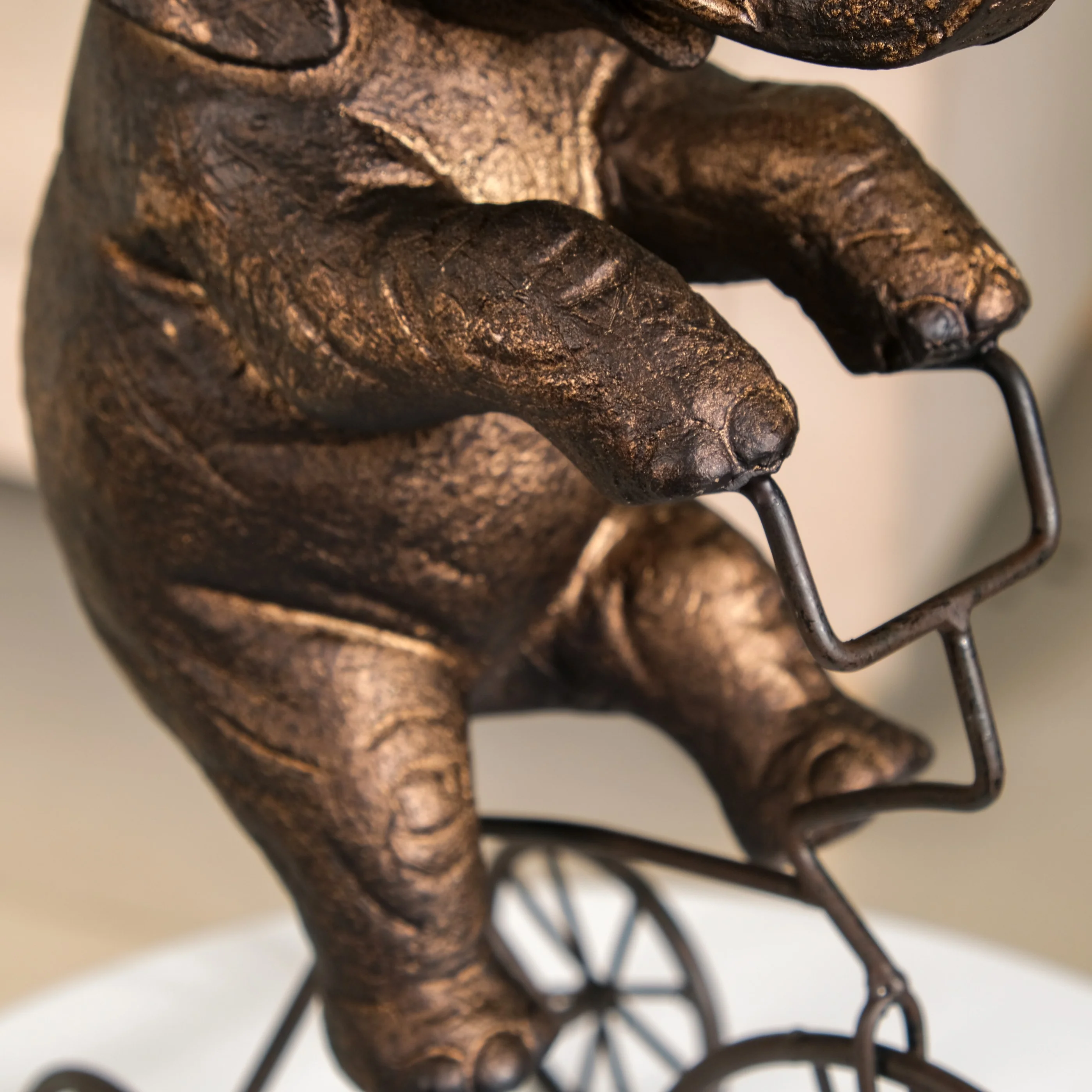 Decorative Cycling Elephant Figure - Image 6