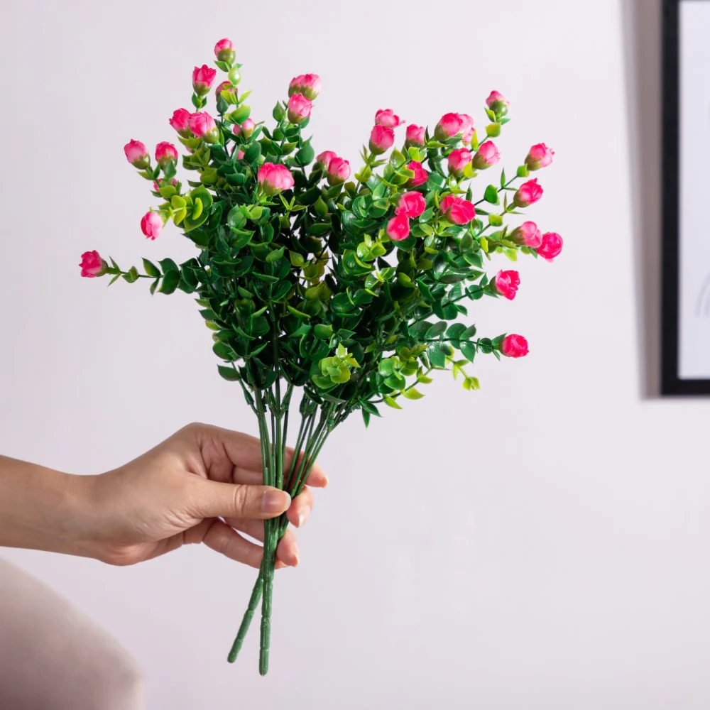 Decorative Flower Bud Stem Pink Set Of 2 - Image 2
