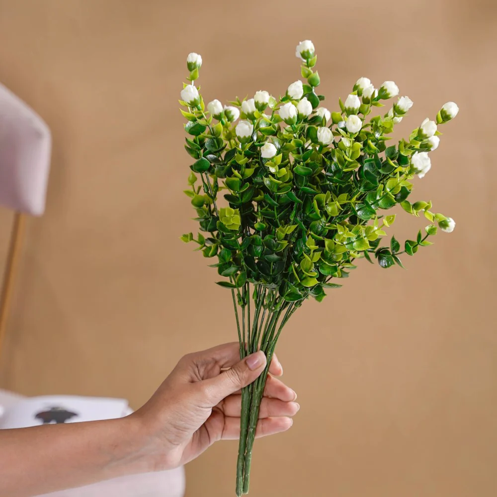 Decorative Flower Bud Stem White Set Of 2 - Image 2