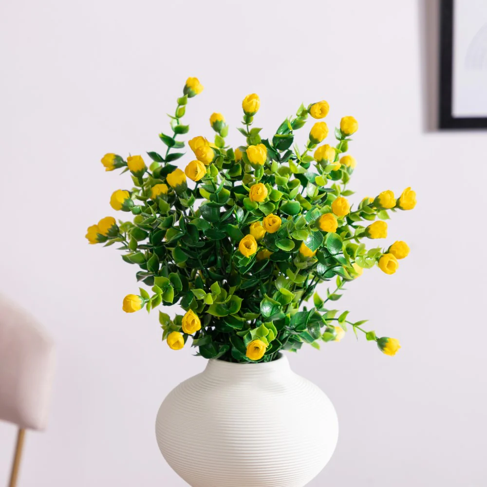 Decorative Flower Bud Stem Yellow Set Of 2 - Image 2