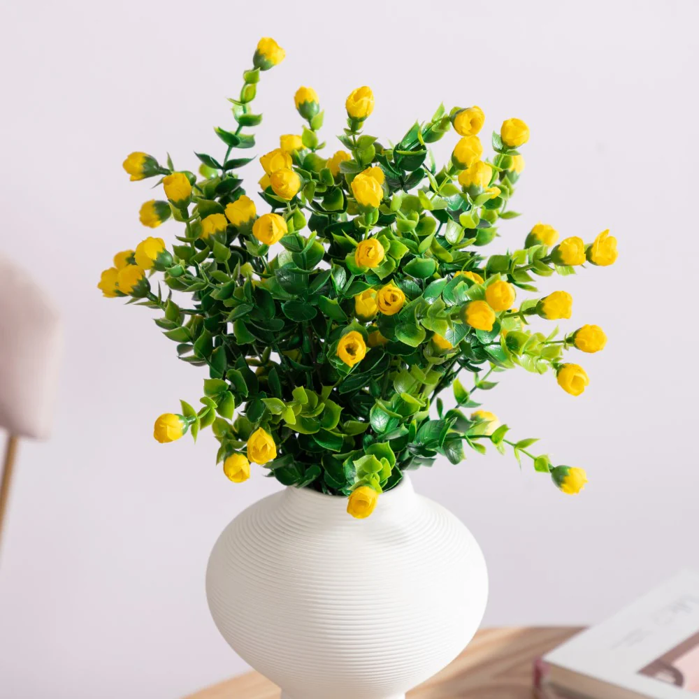Decorative Flower Bud Stem Yellow Set Of 2 - Image 5