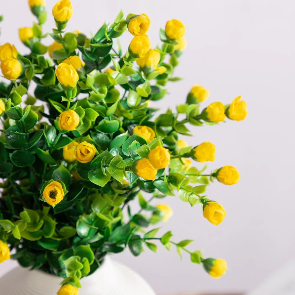 Decorative Flower Bud Stem Yellow Set Of 2 - Image 6