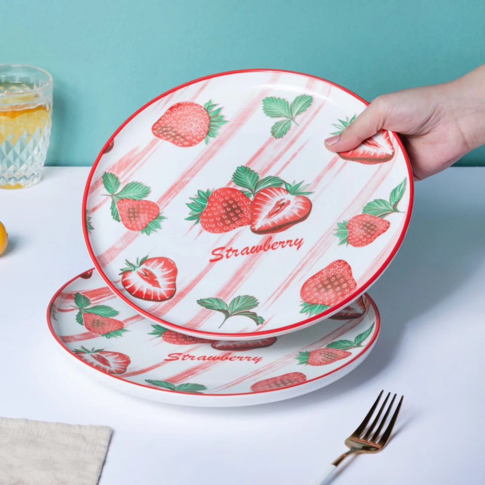 Decorative Strawberry Fruit Plate 10 Inch - Image 4