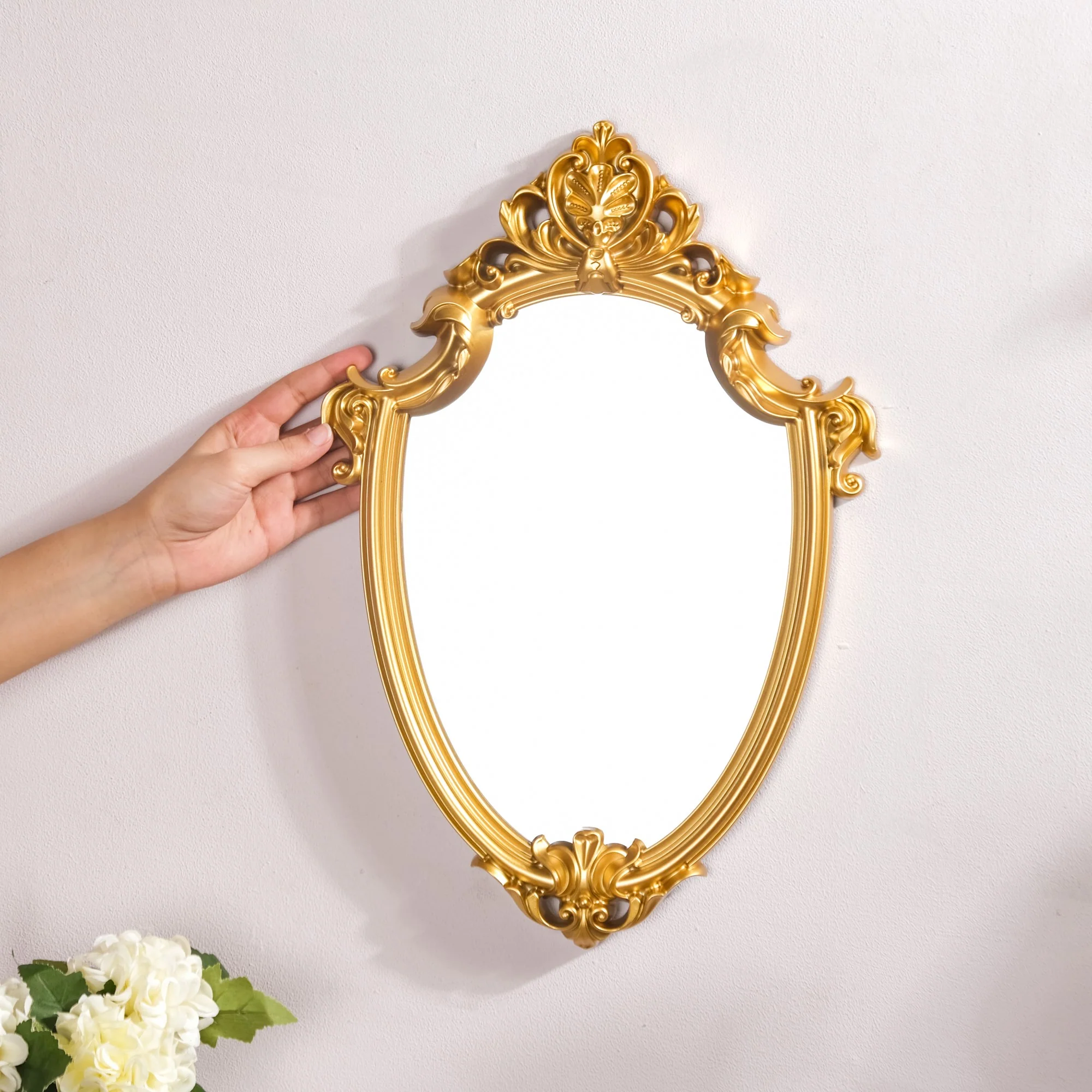 Decorative Gilded Wall Mirror Gold - Image 2