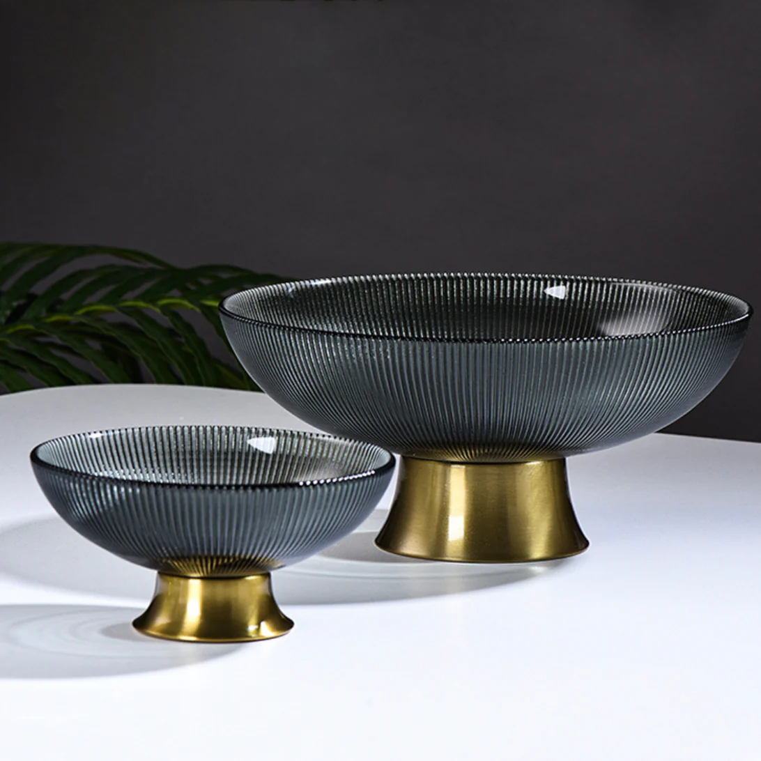 Decorative Glass Bowl with Stand - Image 6