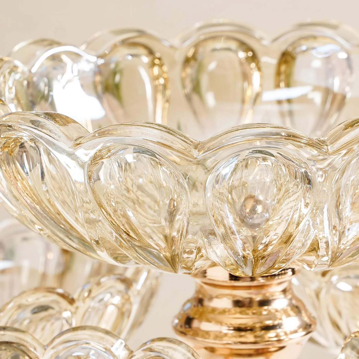 Decorative Glass Bowls Set of 5 With Rotating Metal Stand - Image 8