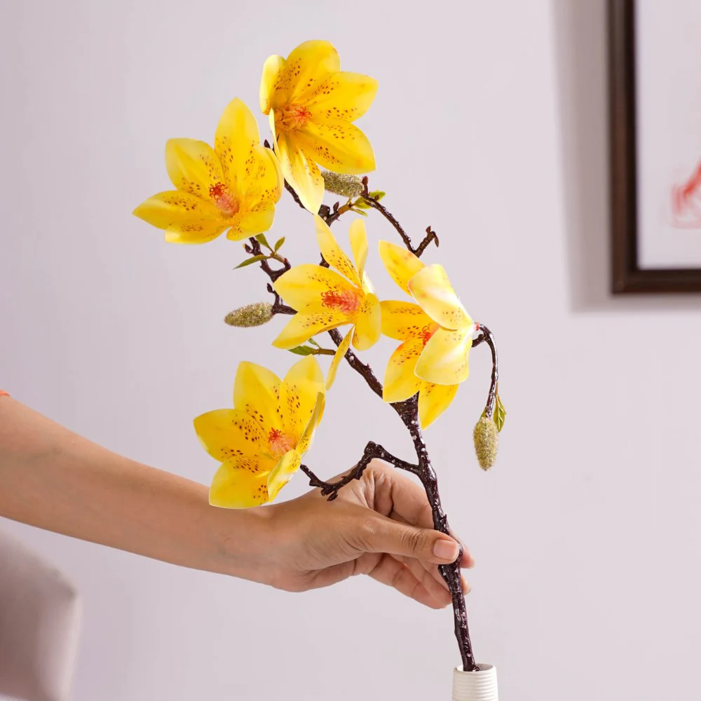 Decorative Lily Flower Stem Yellow - Image 2