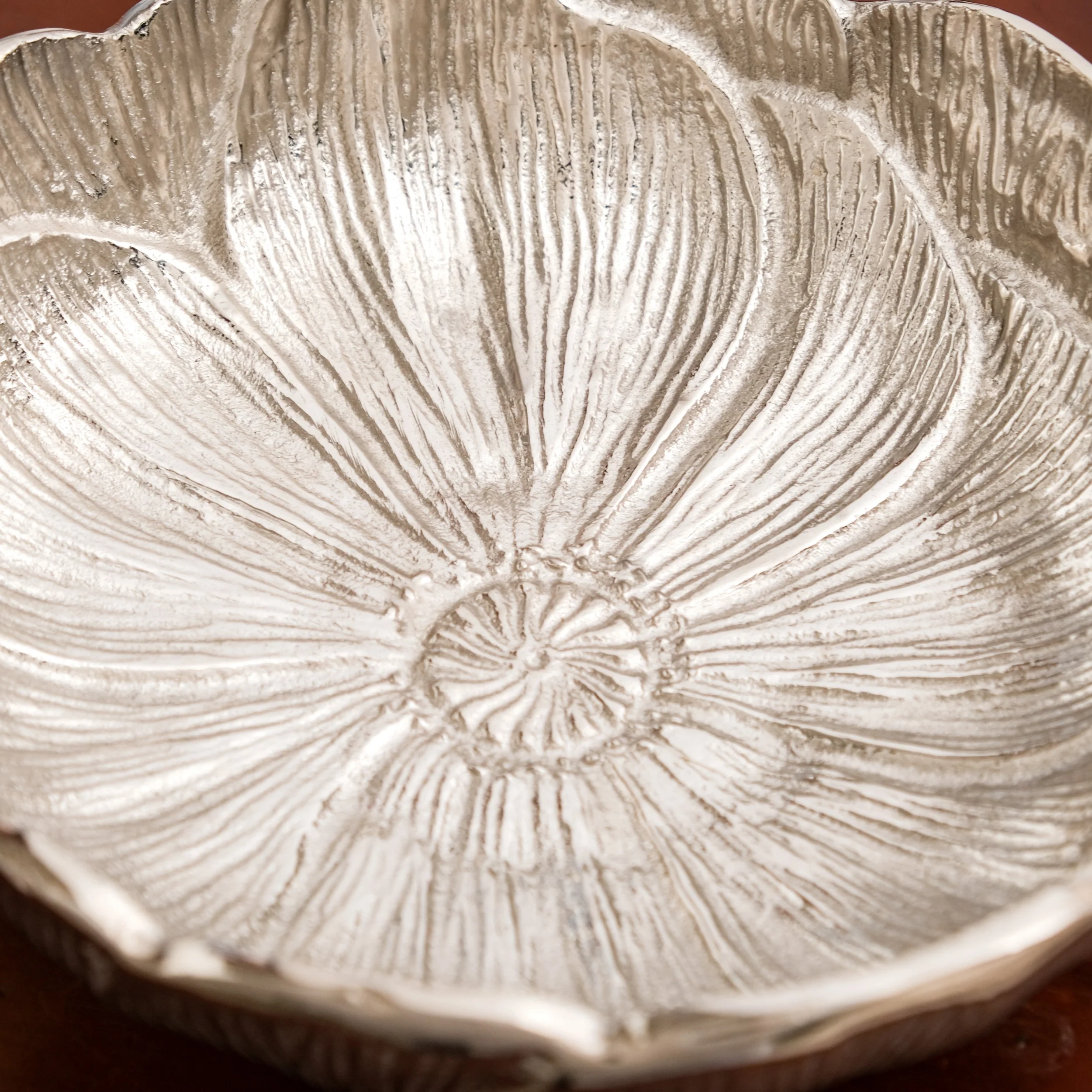 Decorative Metal Flower Bowl Urli - Image 3