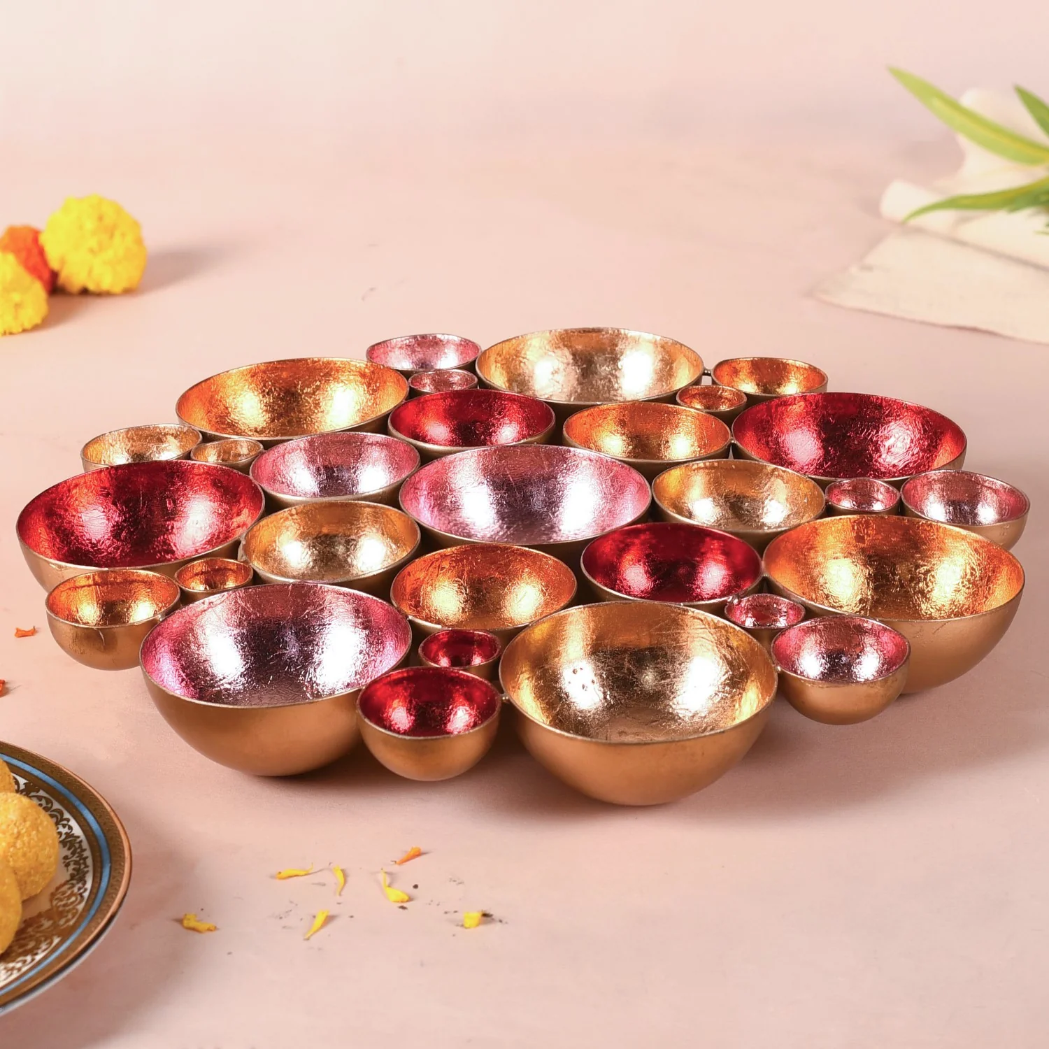 Decorative Tea Light Holder For Table Top Pink - Image 8