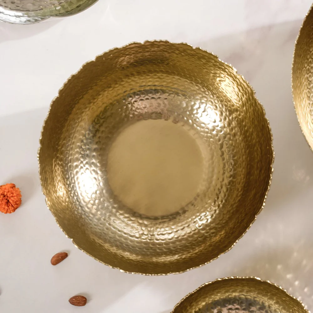 Decorative Urli Bowl Gold Set Of 3 - Image 10
