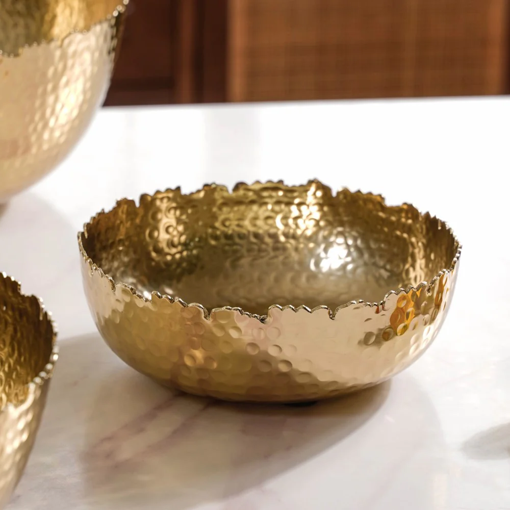Decorative Urli Bowl Gold Set Of 3 - Image 8