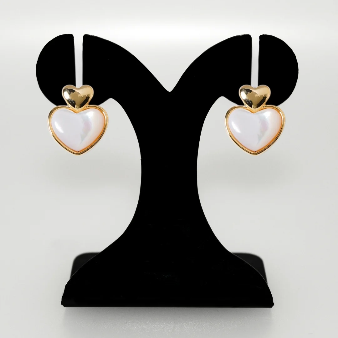 Delicate Hearts Stud Earrings - Image 6