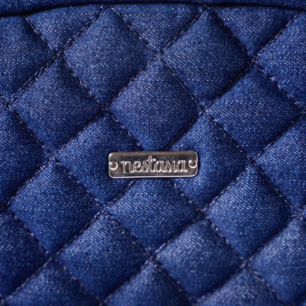 Denim Laptop Backpack Blue - Image 13