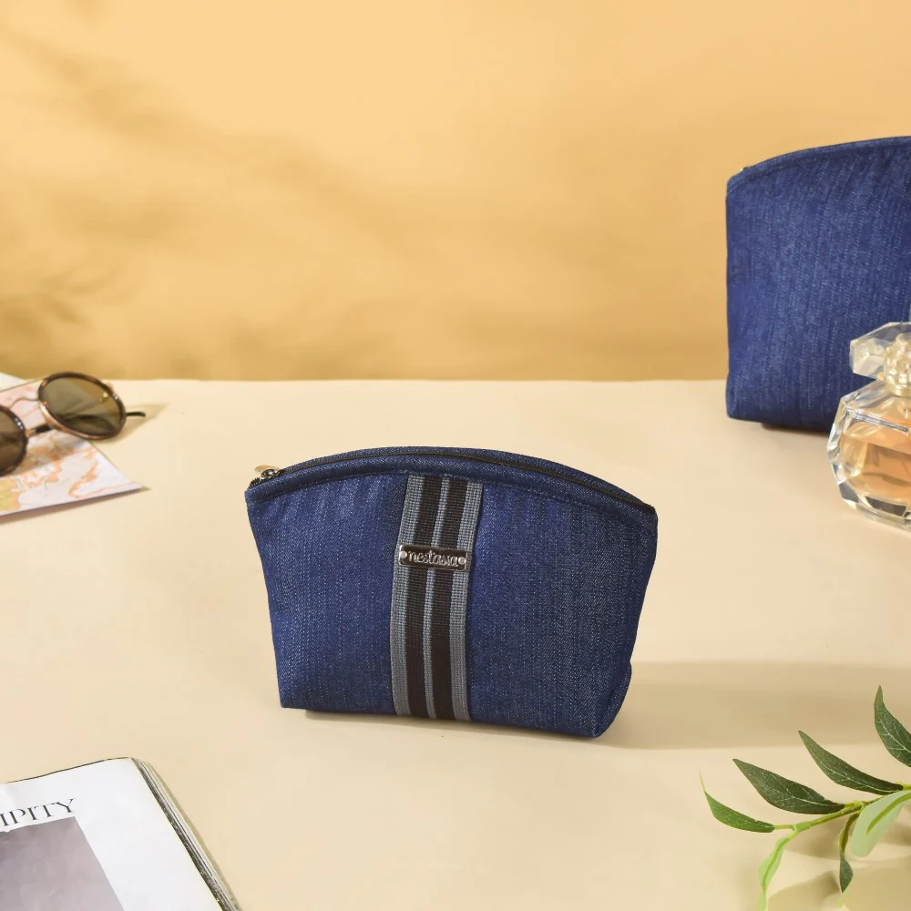 Denim Vanity Bag Set Of 3 - Image 6