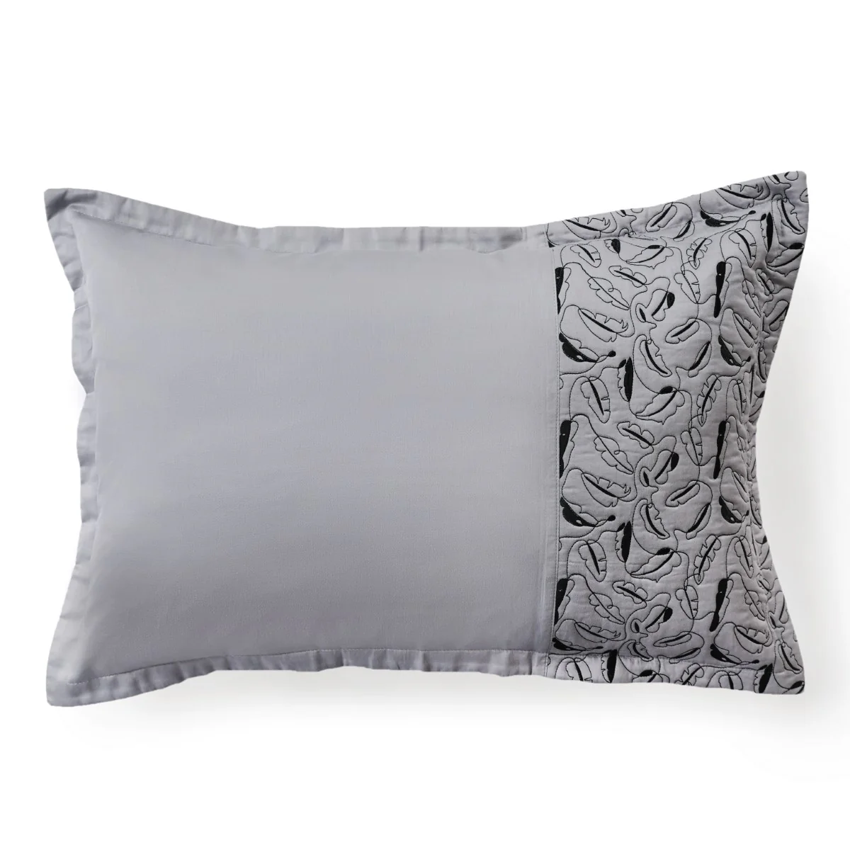 Designer King Size Bed Cover Grey - Image 11