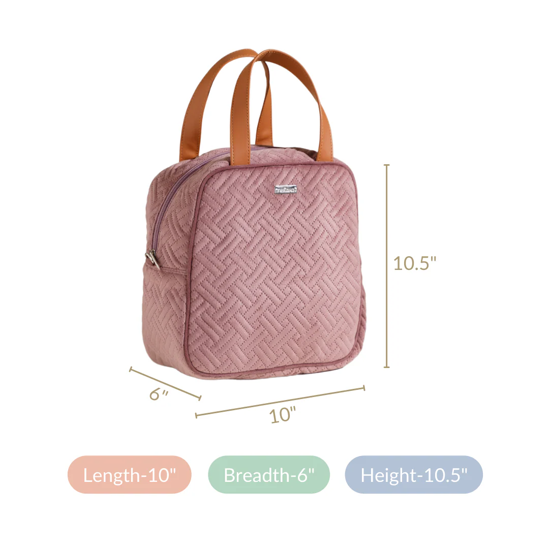 Designer Thermal Insulated Lunch Bag Pink - Image 7
