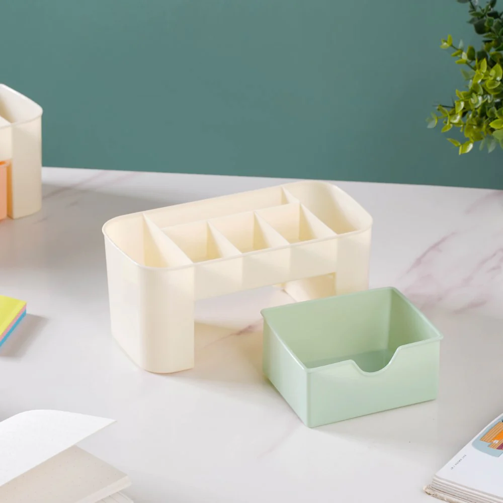 Desk Organizer With Drawer Beige - Image 5