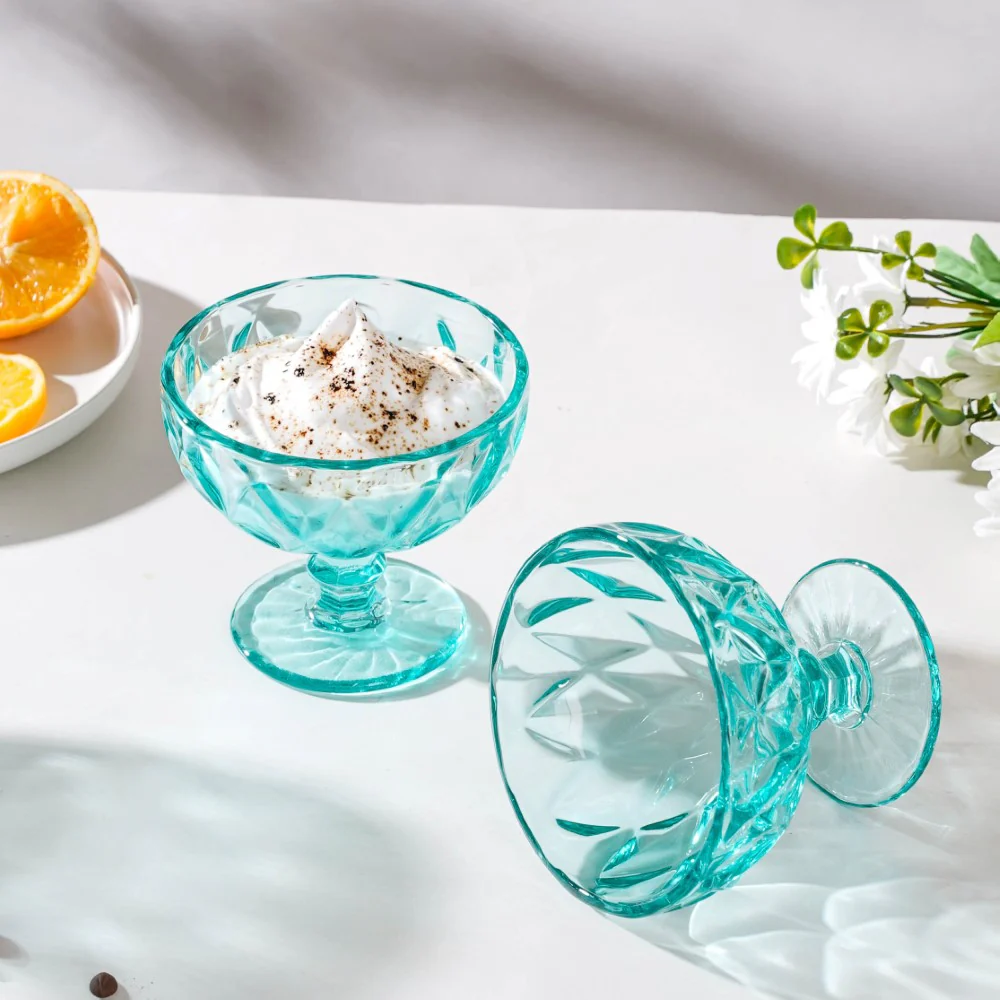 Dessert Serving Bowl Teal Set Of 6 300 ml - Image 4