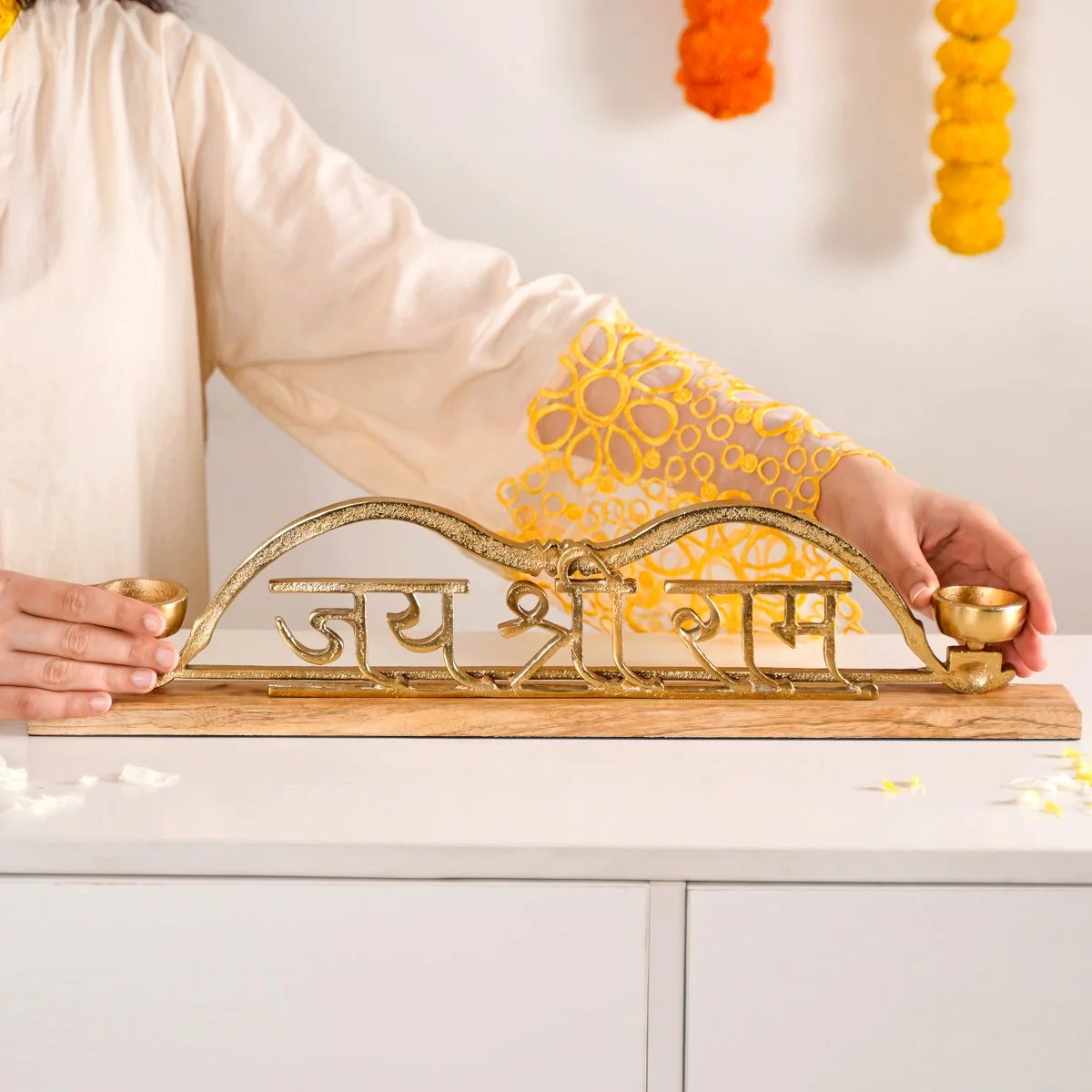 Devotional Table Decor With Tealights For Home - Image 2