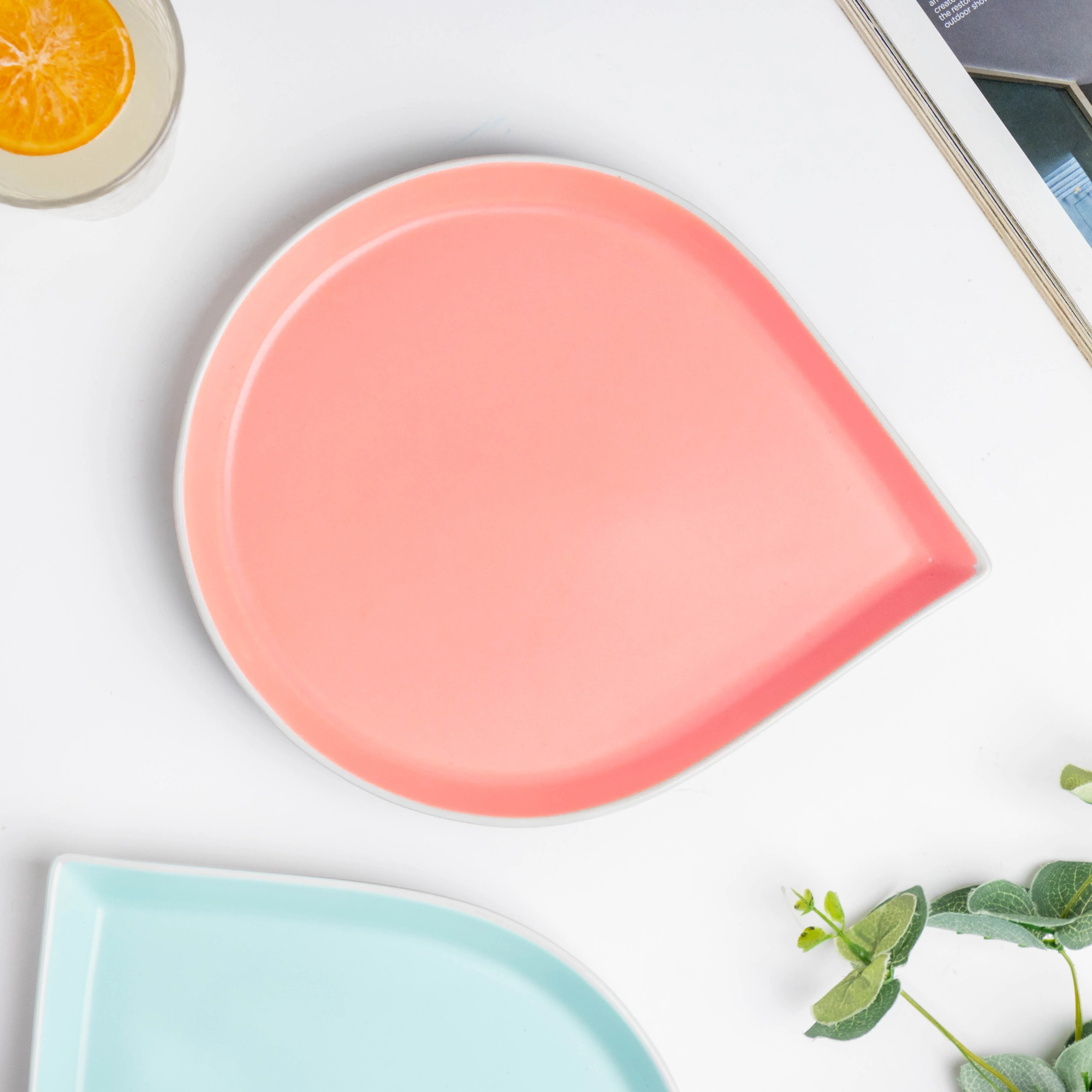 Dew Pink And Blue 19 Piece Pasta Snack Set For 6 - Image 10