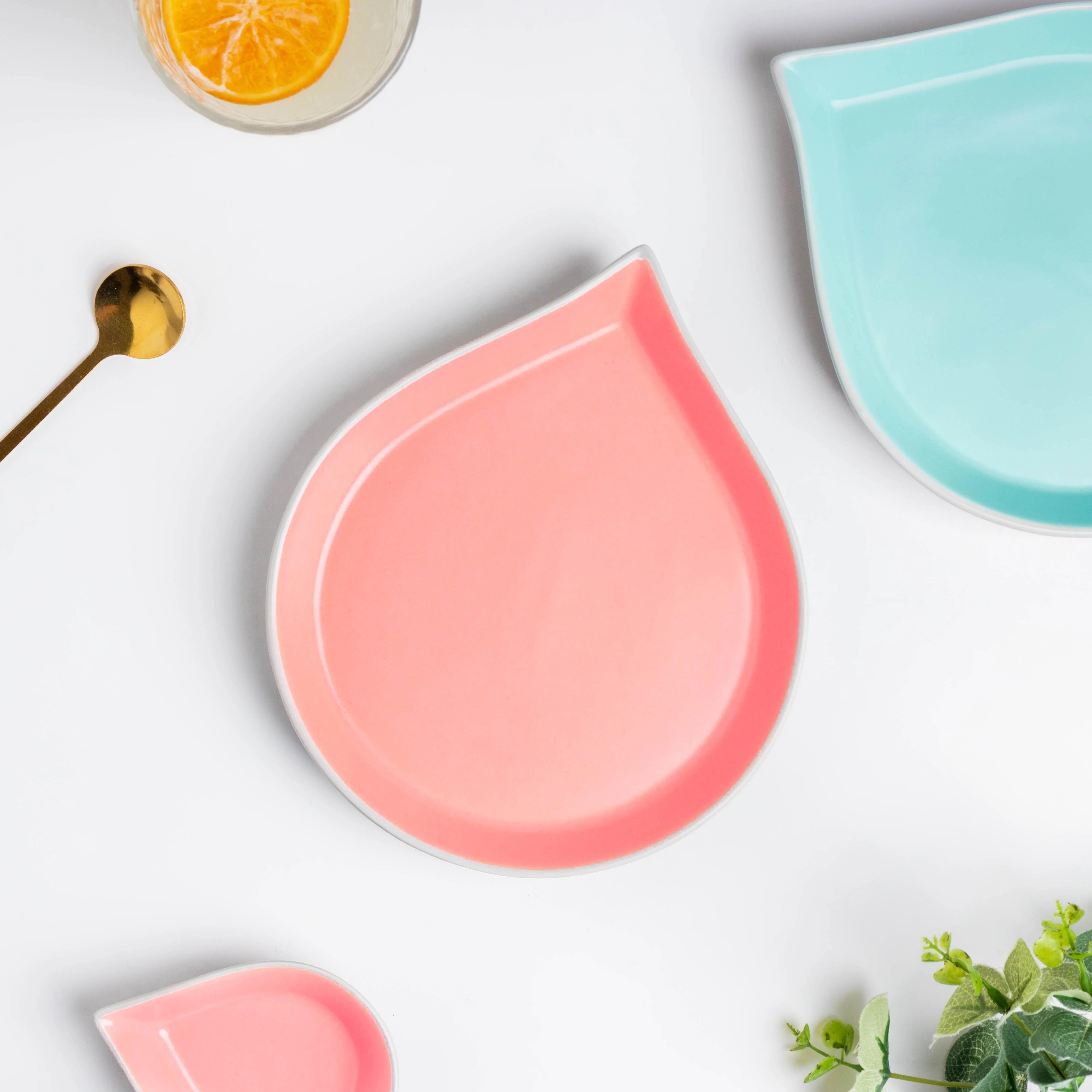 Dew Pink And Blue 19 Piece Pasta Snack Set For 6 - Image 12
