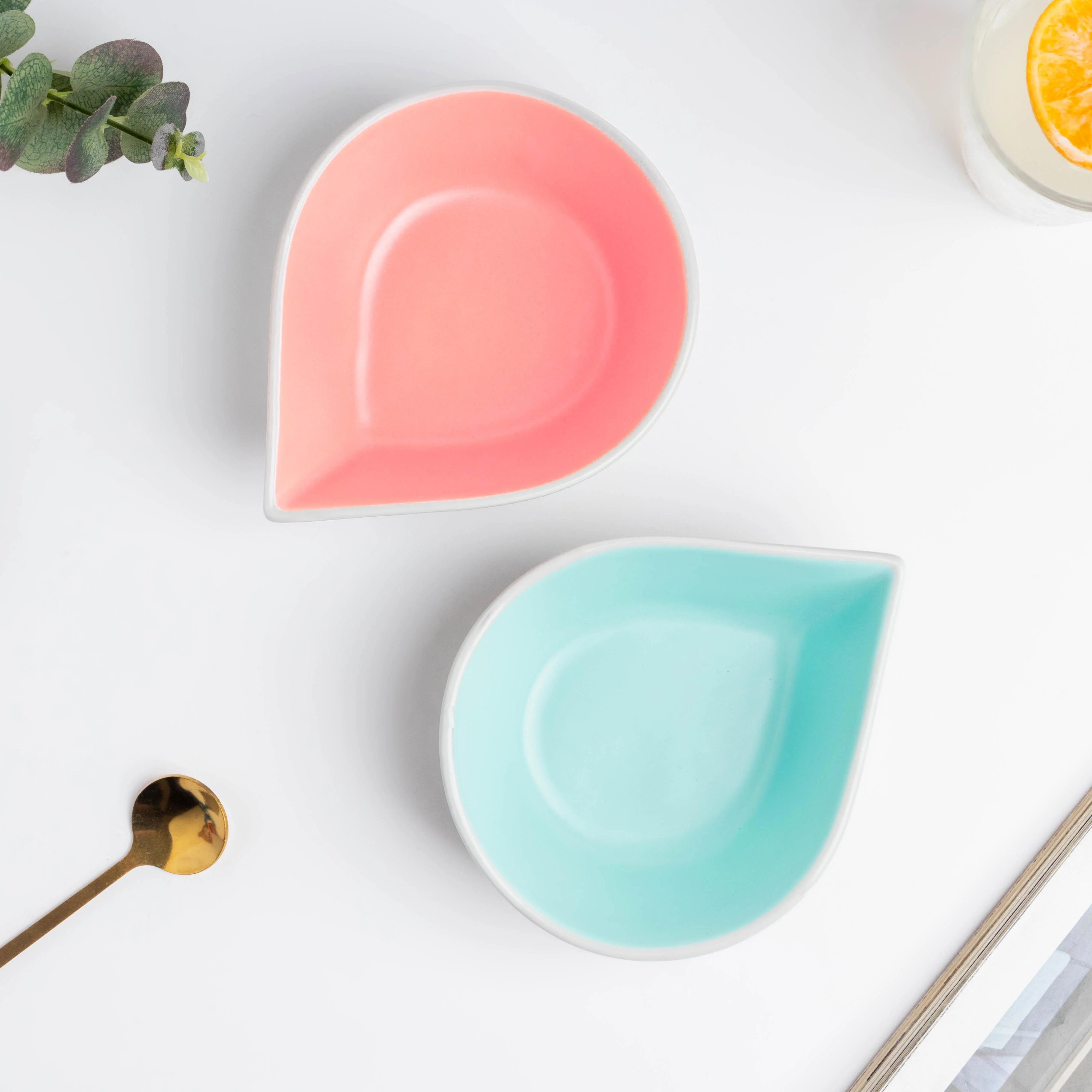 Dew Pink And Blue 19 Piece Pasta Snack Set For 6 - Image 16