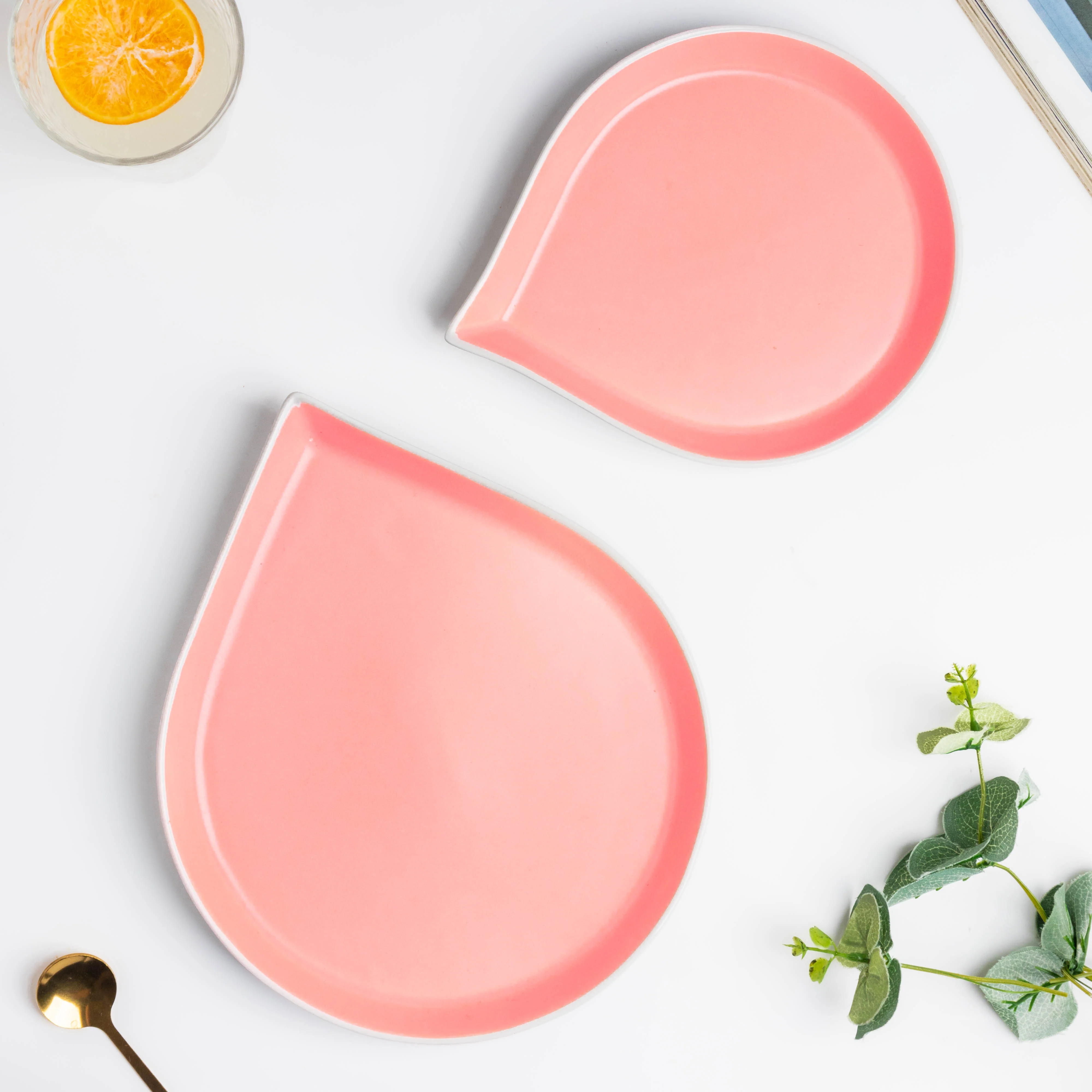 Dew Pink And Blue 19 Piece Pasta Snack Set For 6 - Image 4