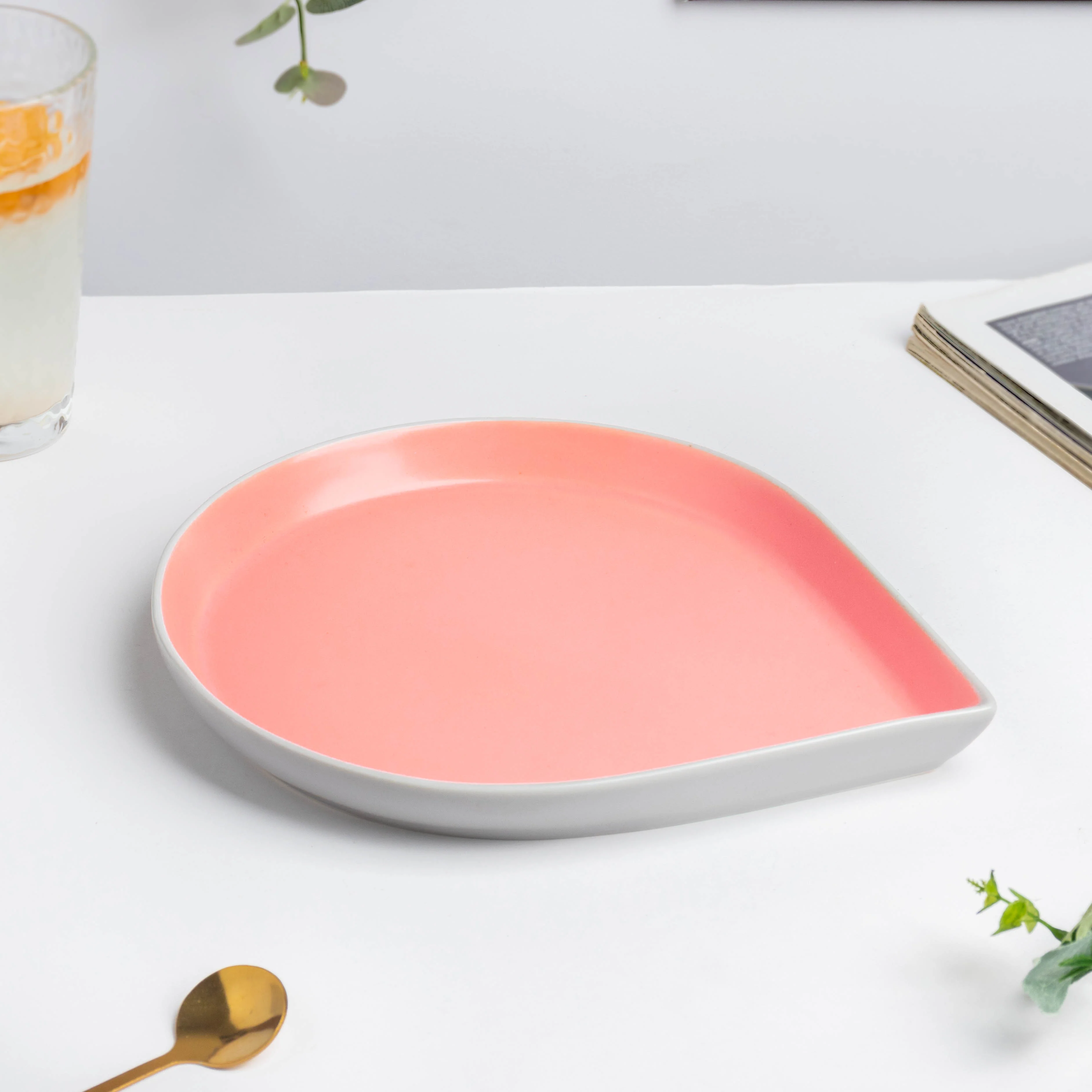 Dew Pink Snack Plate 10 Inch - Image 3
