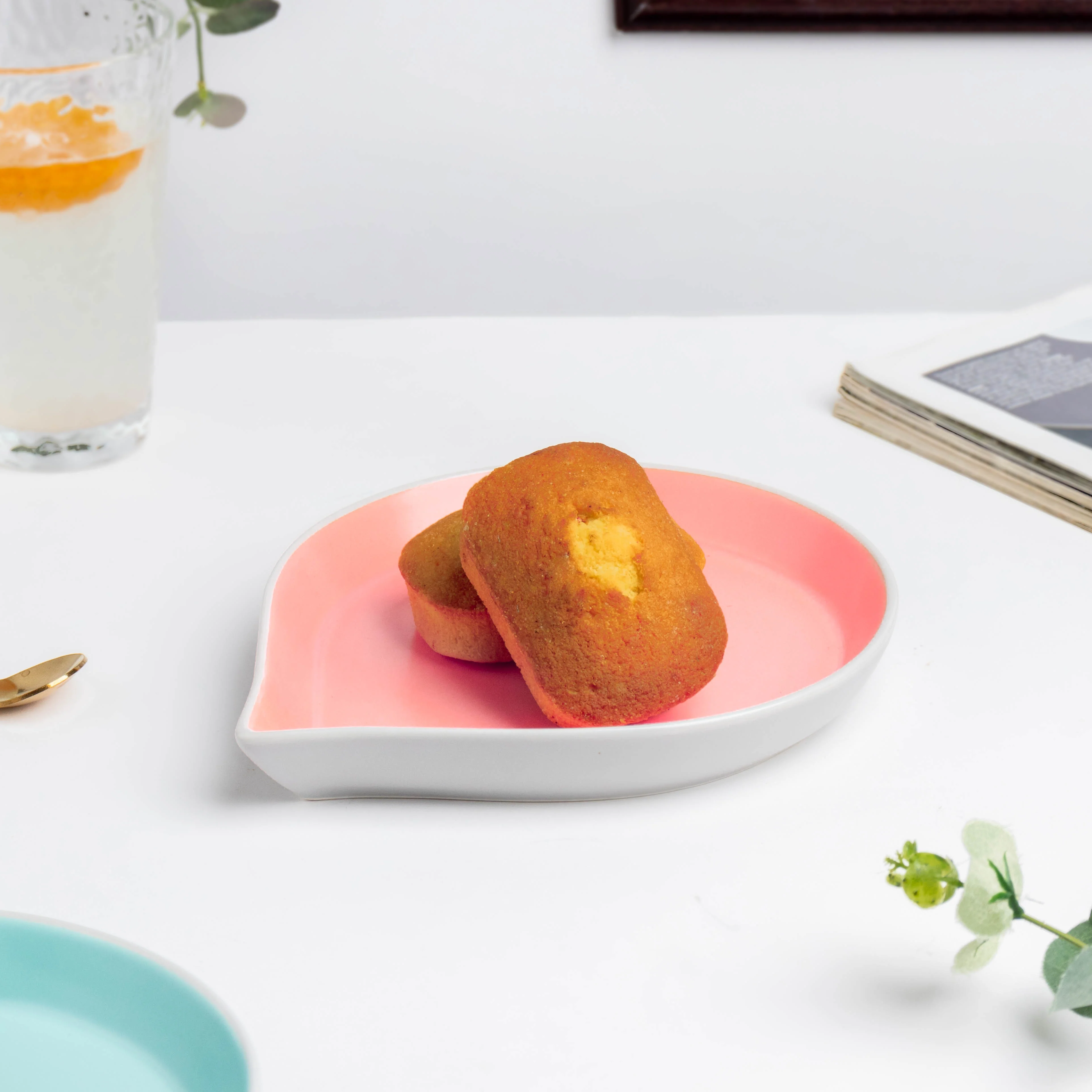 Dew Pink Snack Plate 8 Inch - Image 3