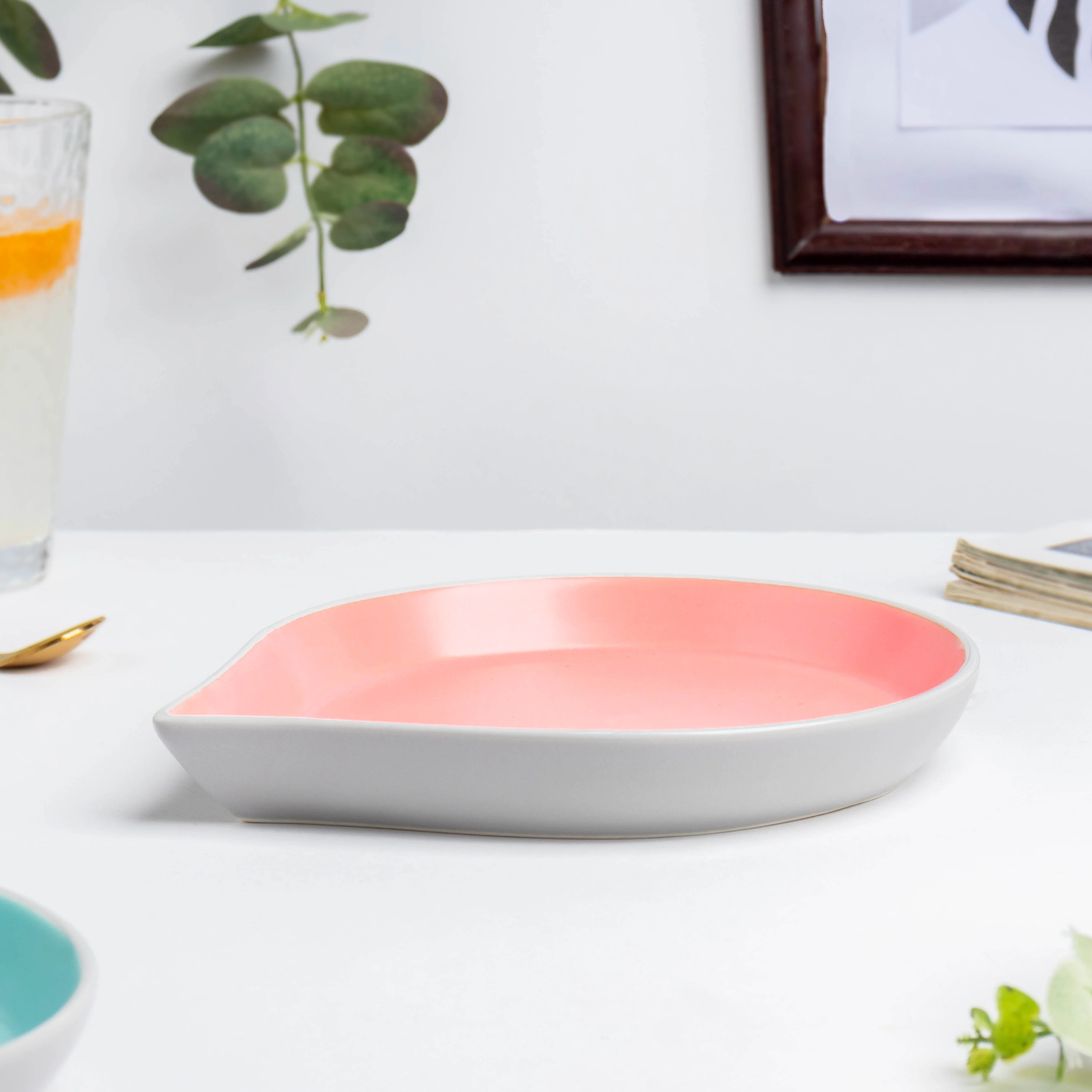 Dew Pink Snack Plate 8 Inch - Image 6
