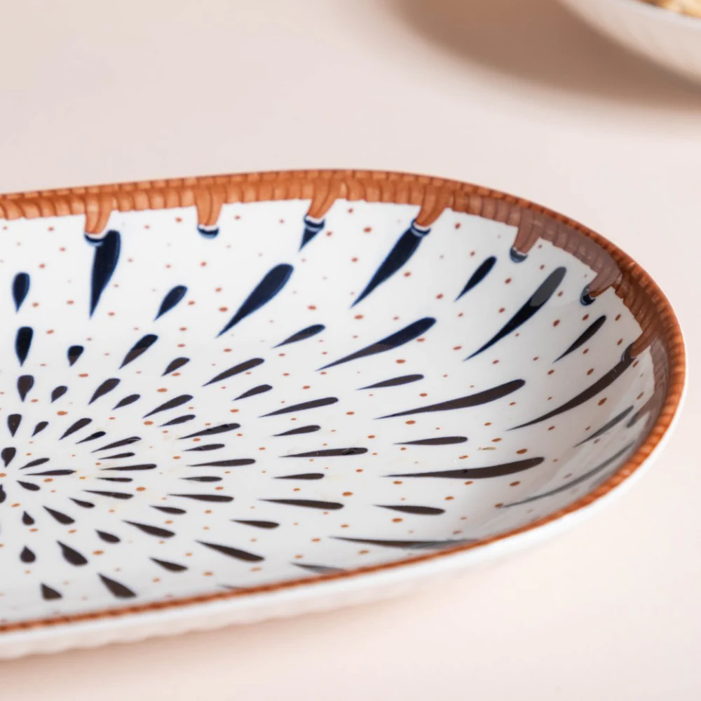Dewdrop Ceramic Long Plate 11.5 Inch - Image 6