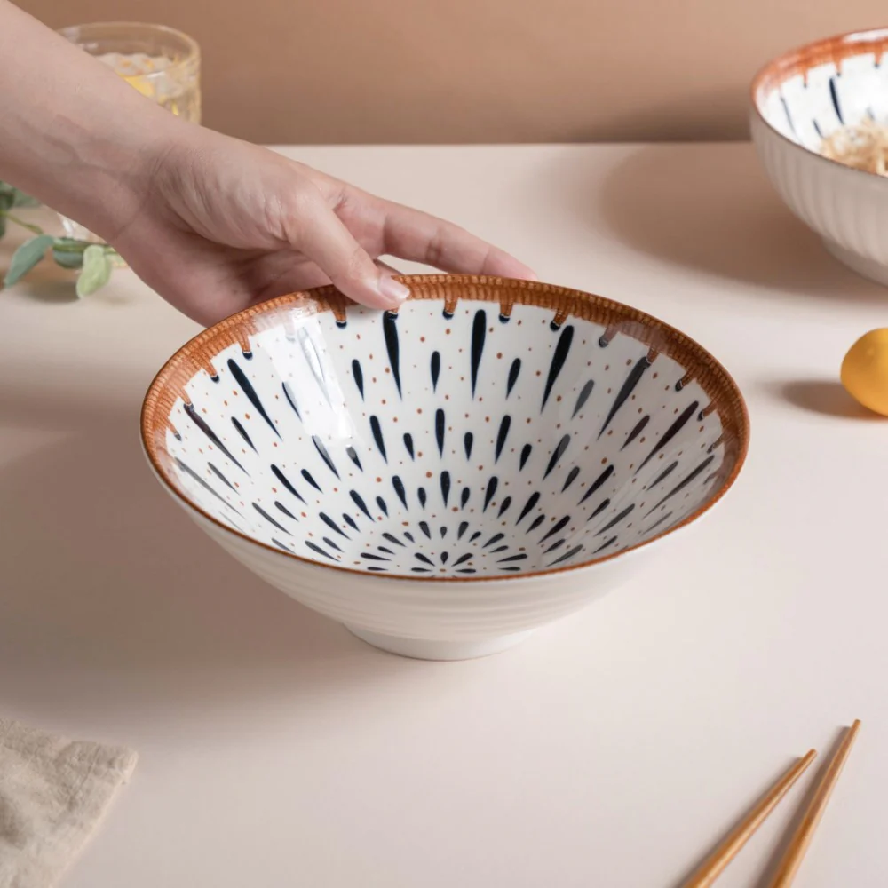 Dewdrop Ceramic Ramen Bowl 8 Inch 750 ml - Image 2