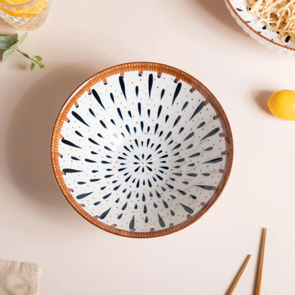 Dewdrop Ceramic Ramen Bowl 8 Inch 750 ml - Image 3