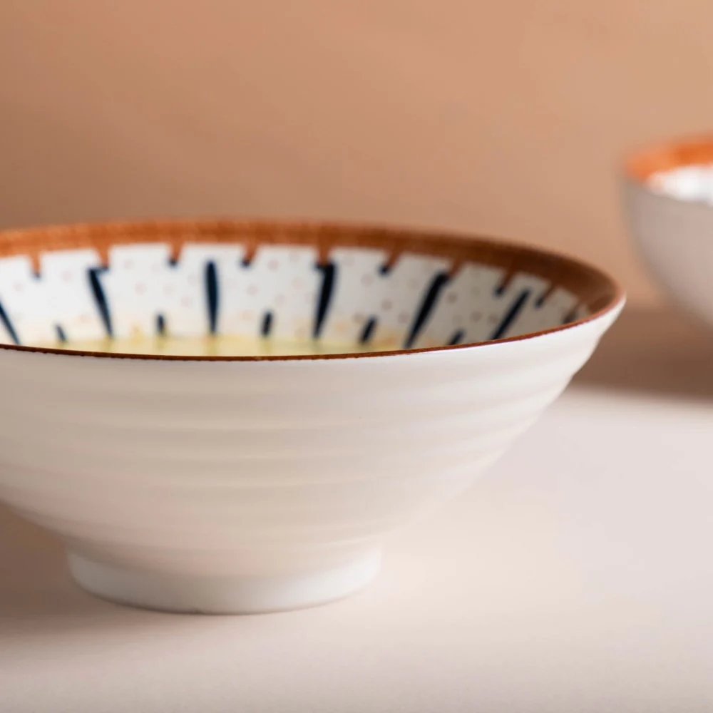 Dewdrop Ceramic Ramen Bowl 8 Inch 750 ml - Image 4