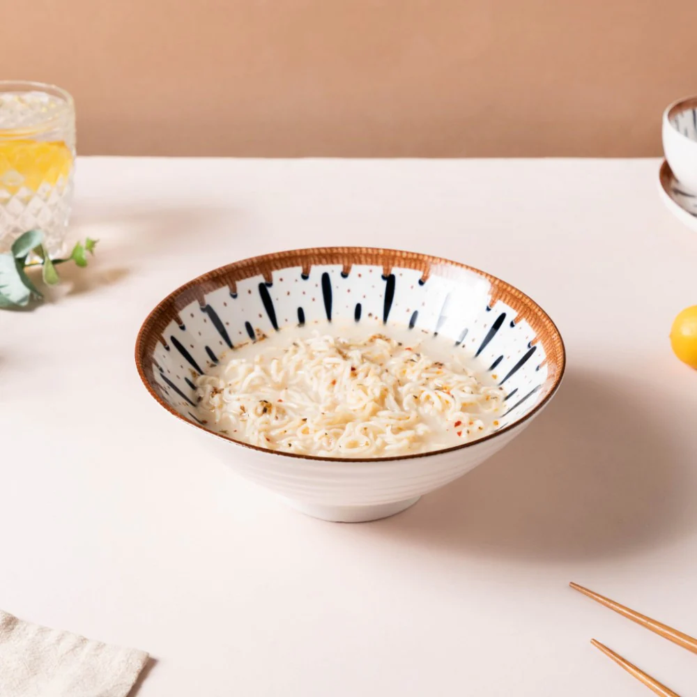 Dewdrop Ceramic Ramen Bowl 8 Inch 750 ml - Image 5