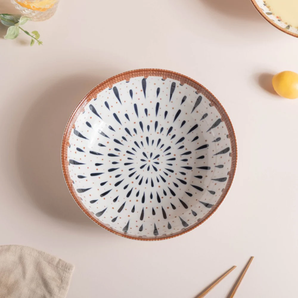 Dewdrop Ceramic Serving Bowl 9 Inch 1 L - Image 4