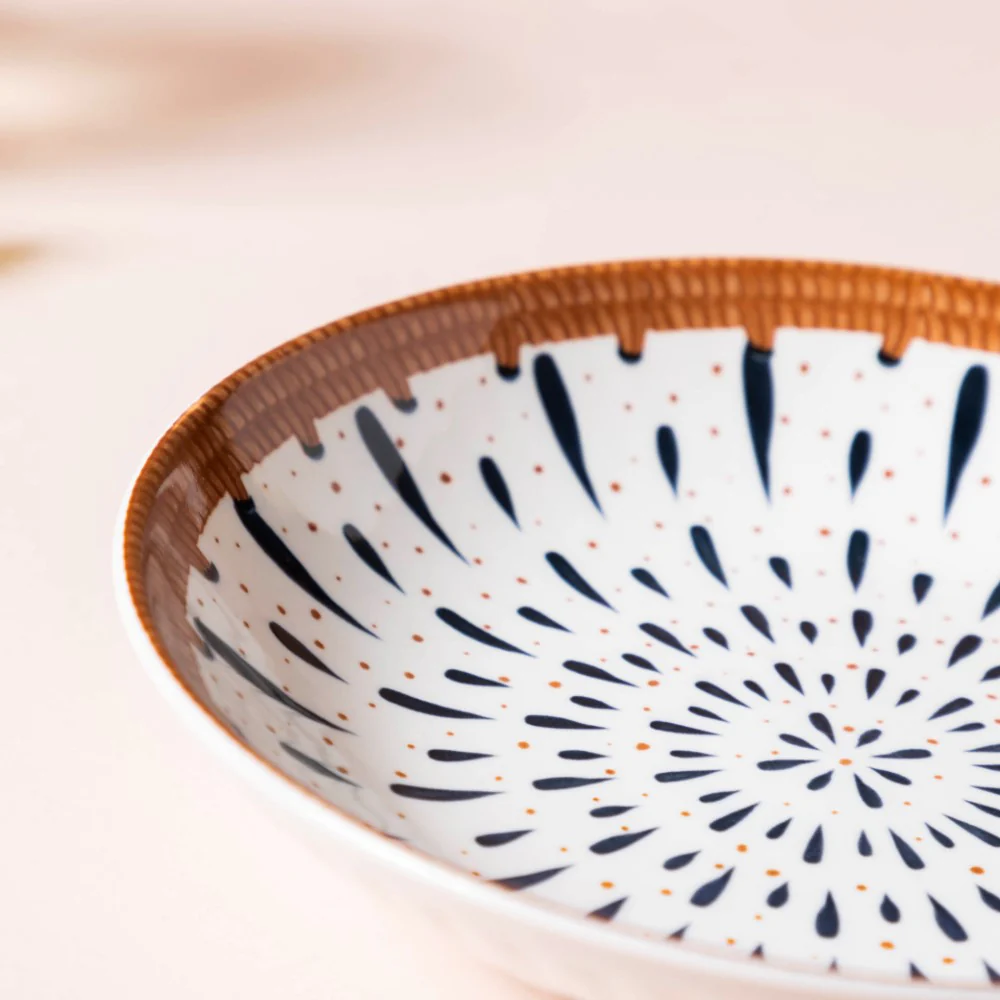 Dewdrop Ceramic Snack Dish 8 Inch - Image 6