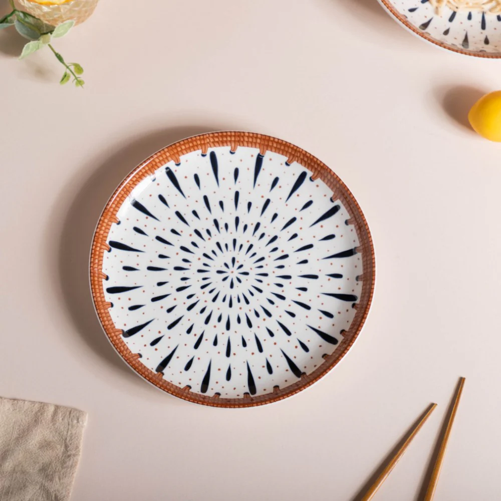 Dewdrop Ceramic Snack Plate 7.5 Inch - Image 4