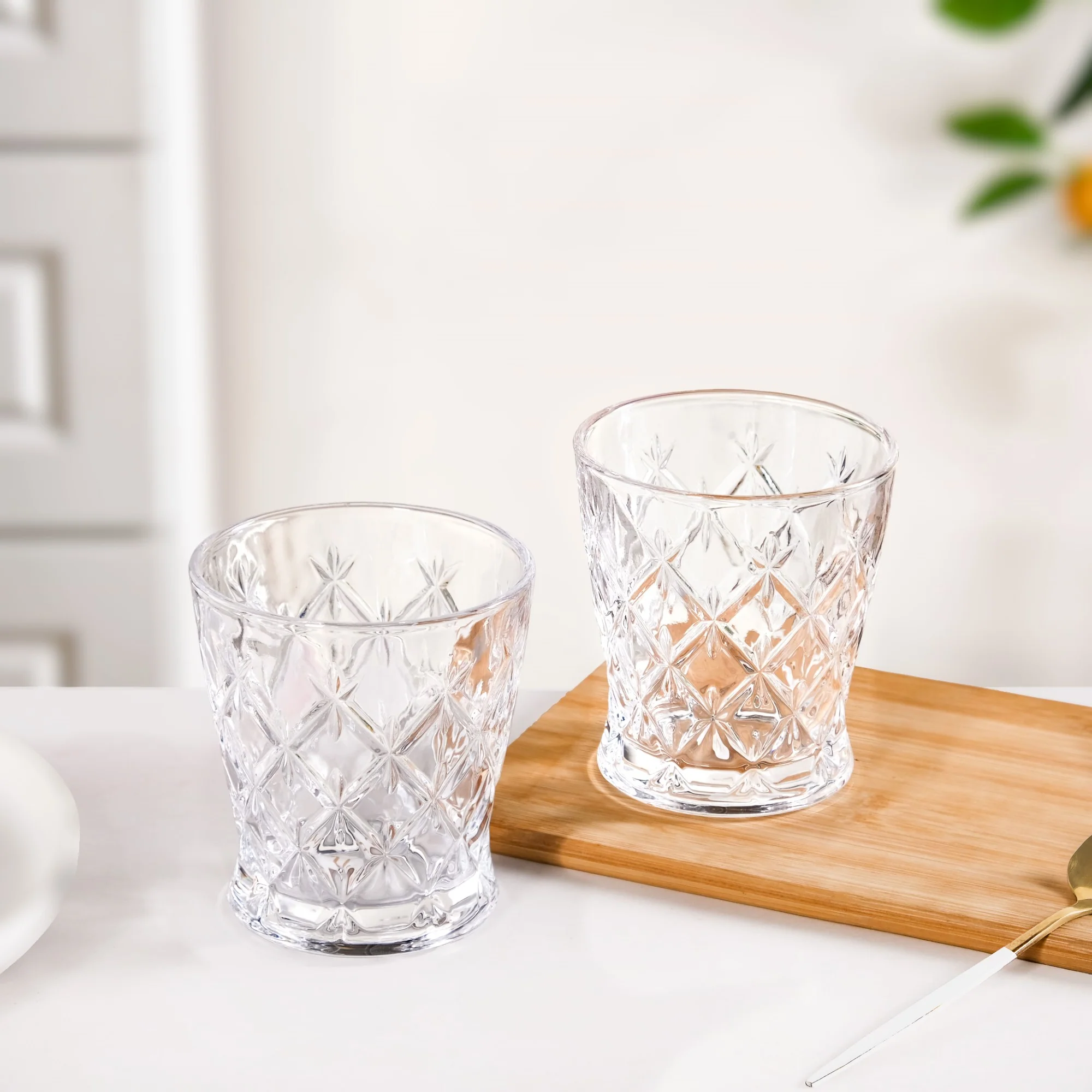 Diamond Cut Drinking Glass Set Of 6 245ml - Image 8