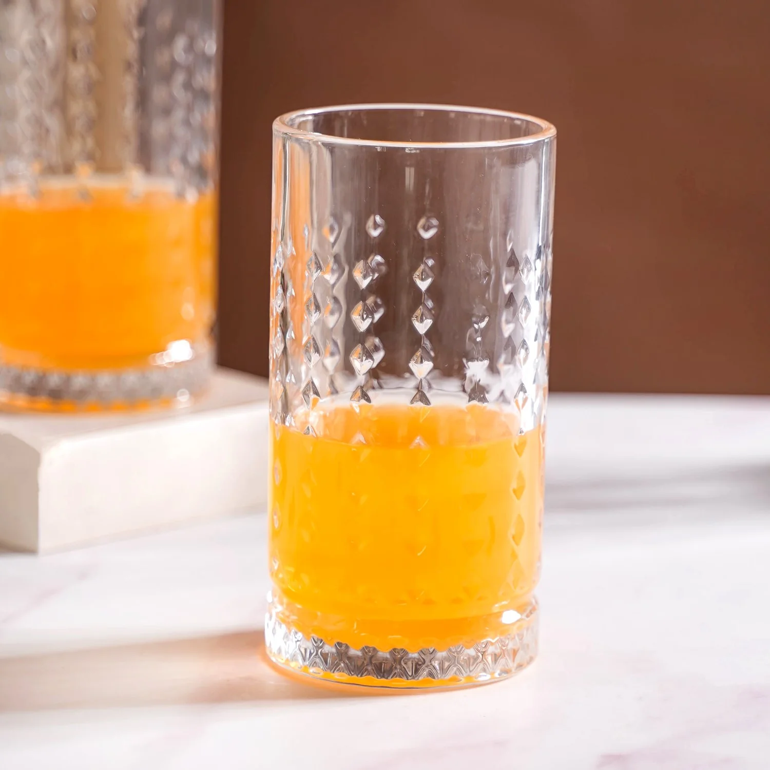 Diamond Design Highball Glass Set Of 6 466ml - Image 4