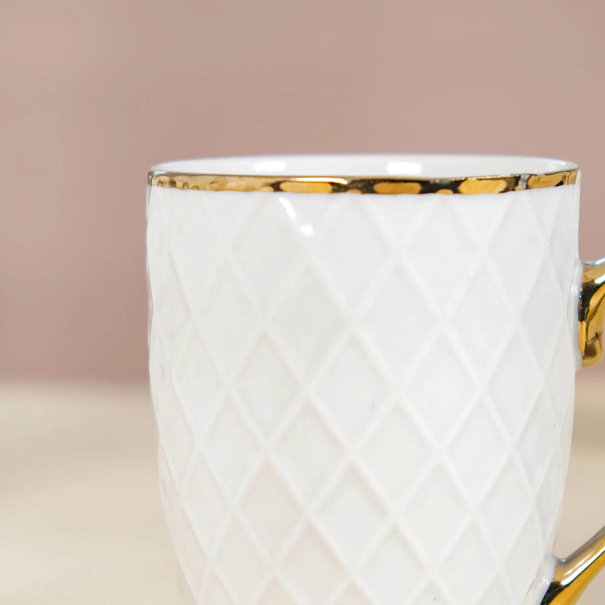 Diamond Embossed Mug Set of 6 330ml - Image 7